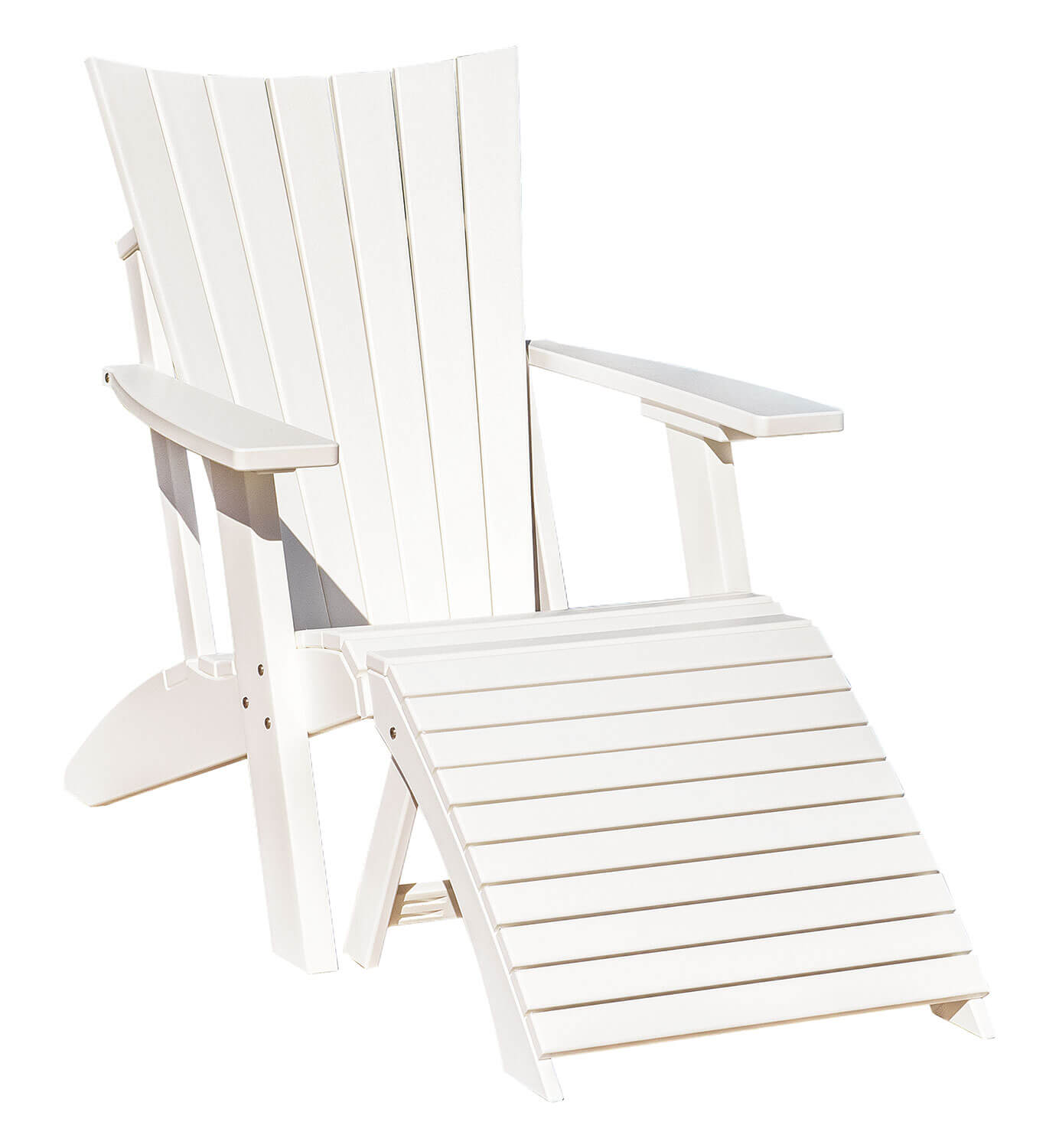 EC Woods Adirondack Outdoor Poly Ottoman Shown in Bright White