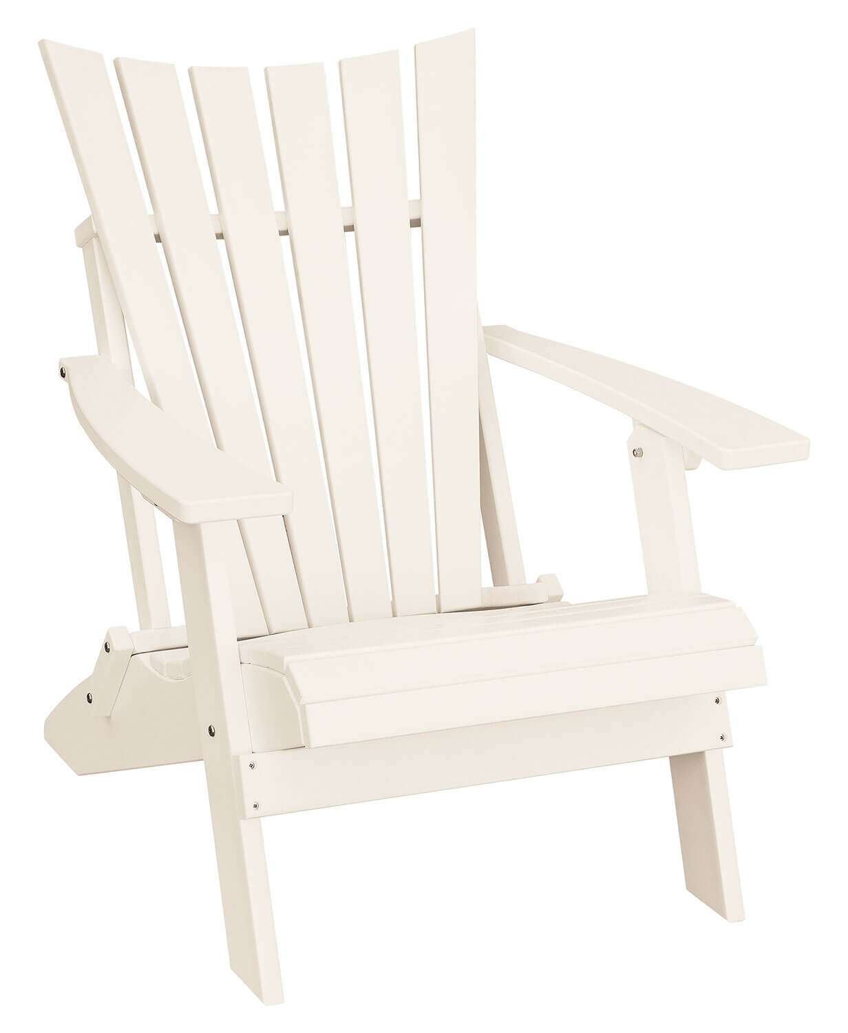 EC Woods Saranac Contemporary Folding Adirondack Outdoor Poly Chair shown in Bright White
