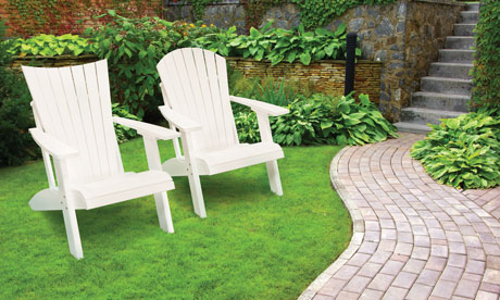 EC Woods Wells and Wilmington Adirondack Outdoor Poly Chairs Shown in Bright White