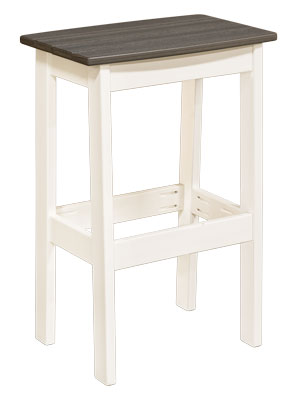 EC Woods Belmar Outdoor Poly Bar Height Barstool Shown in Coastal Gray and Bright White