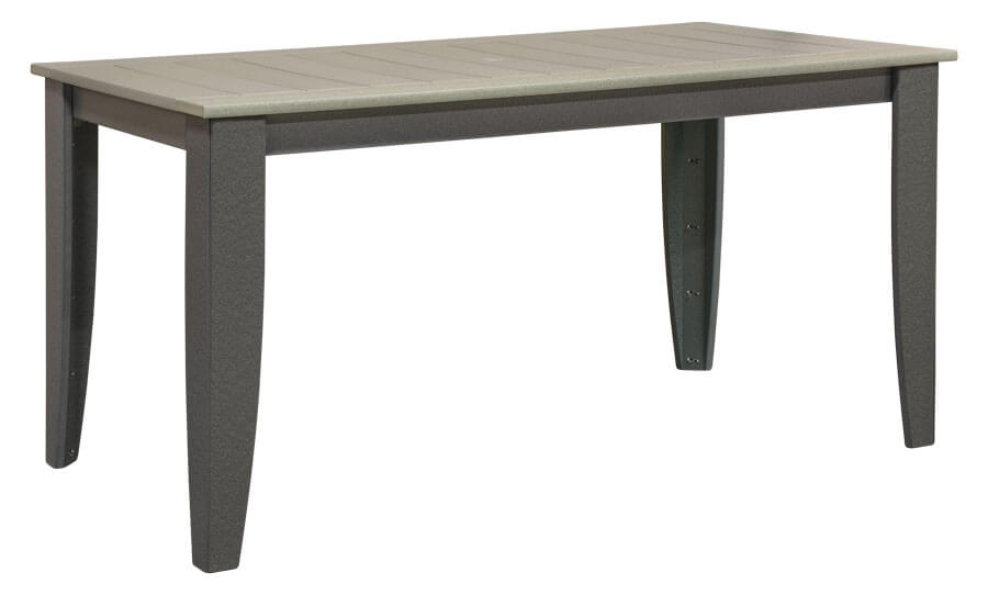EC Woods Freeport Outdoor Poly Counter Height Table Shown in Light Gray and Dark Gray