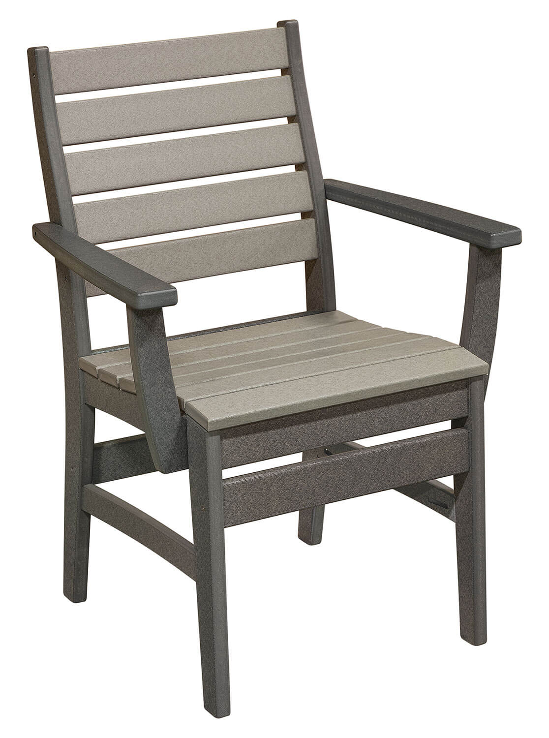 EC Woods Freeport Outdoor Poly Dining Height Chair shown in Light Gray and Dark Gray