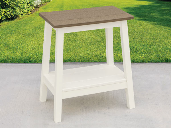 EC Woods Asheville Outdoor Poly End Table on Patio