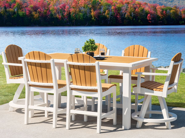 EC Woods Shawnee Chairs and Tacoma Table Outdoor Poly Furniture Set