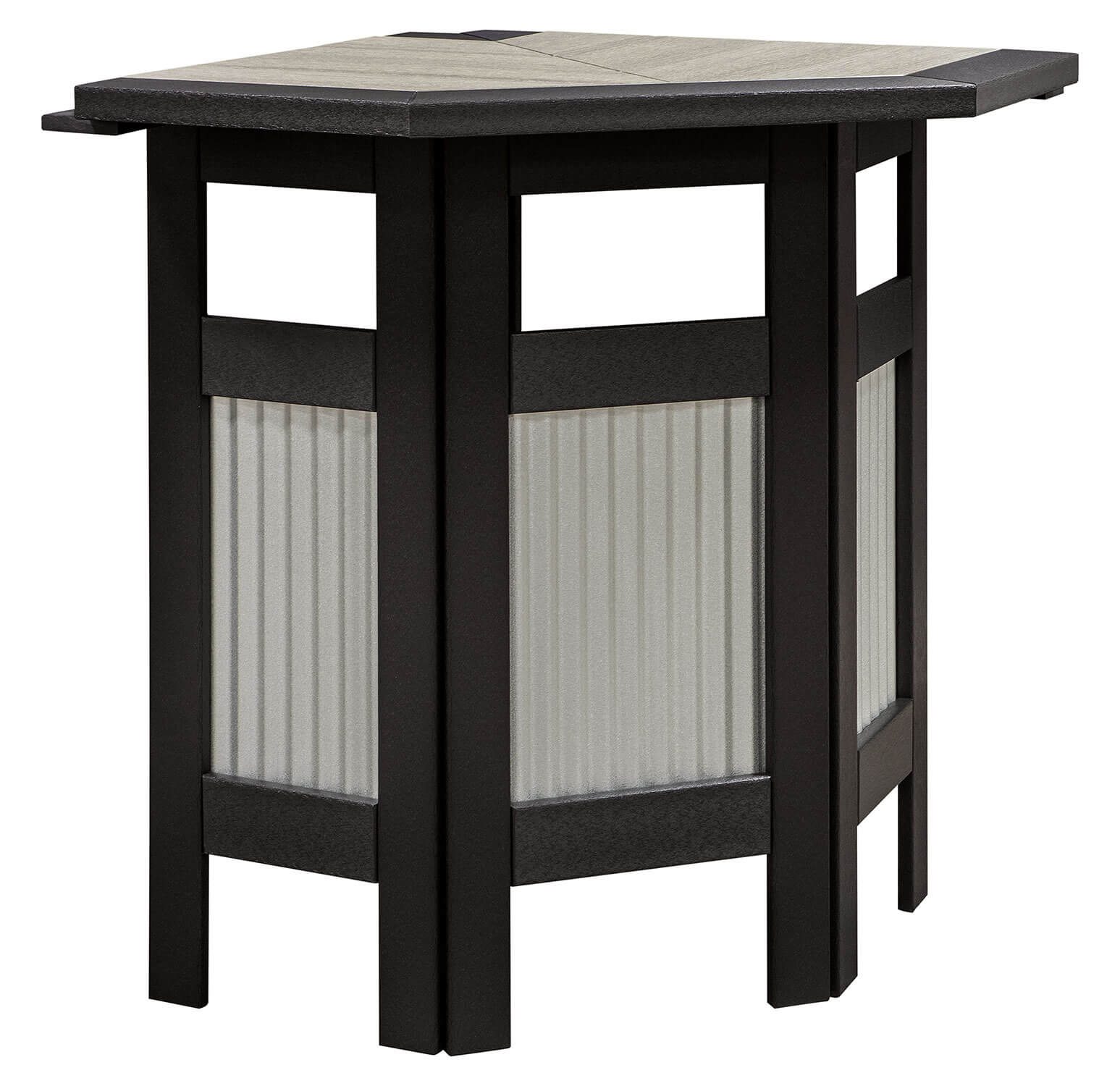 EC Woods Tacoma Outdoor Poly Bar Inside and Outside Corner Table
