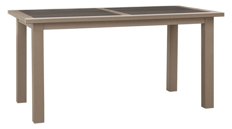 EC Woods Tacoma Outdoor Poly Counter Height Table Shown in Coastal Gray and Weathered Wood